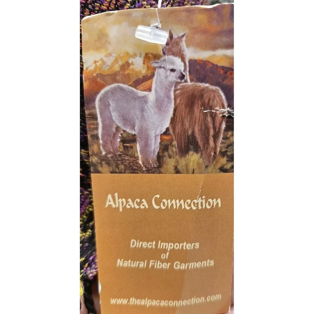 NWT Alpaca Connection scarf natural fiber garment hypoallergenic floral‎ print